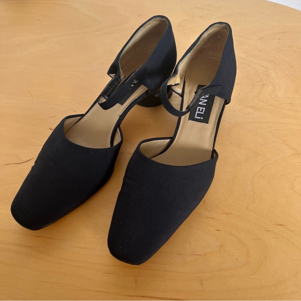Vaneli Matte Navy Blue Heels Mary Jane Square Toe Size 7.5 - Picture 3 of 7
